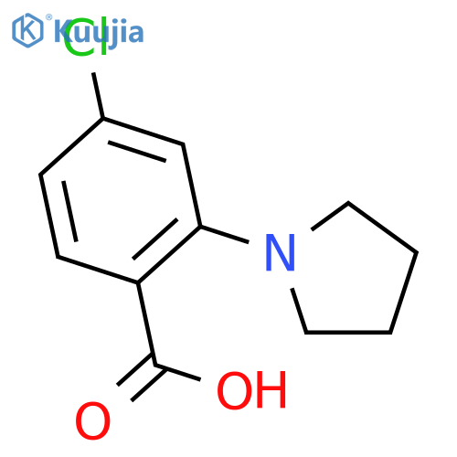 4-Chloro-2-(pyrrolidin-1-yl)benzoic acid structure