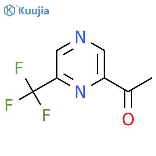 1-6-(trifluoromethyl)pyrazin-2-ylethan-1-one structure