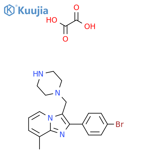 2-(4-Bromo-phenyl)-8-methyl-3-piperazin-1-ylmethyl-imidazo[1,2-a]pyridine structure
