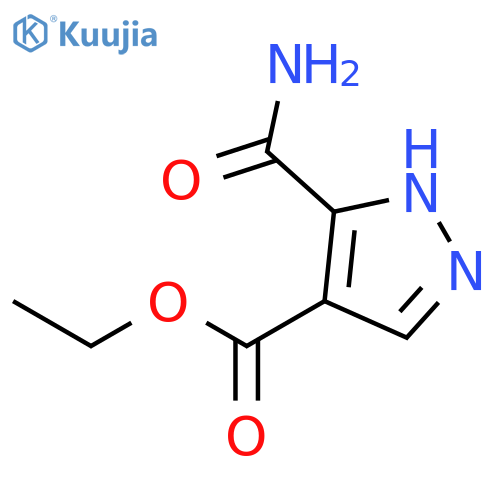 1H-Pyrazole-4-carboxylic acid, 3-(aminocarbonyl)-, ethyl ester structure