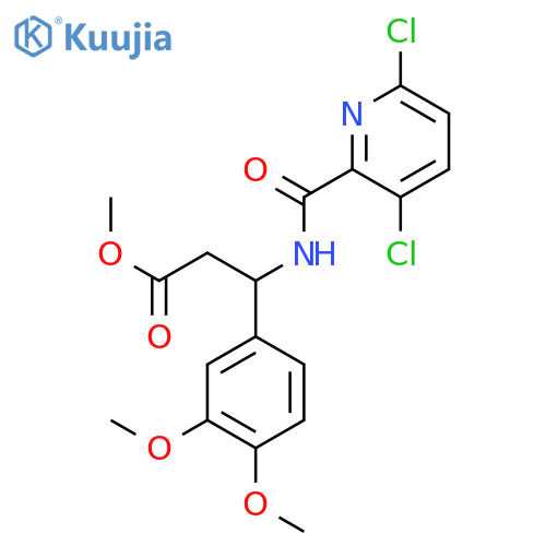 Methyl 3-[(3,6-dichloropyridin-2-YL)formamido]-3-(3,4-dimethoxyphenyl)propanoate structure