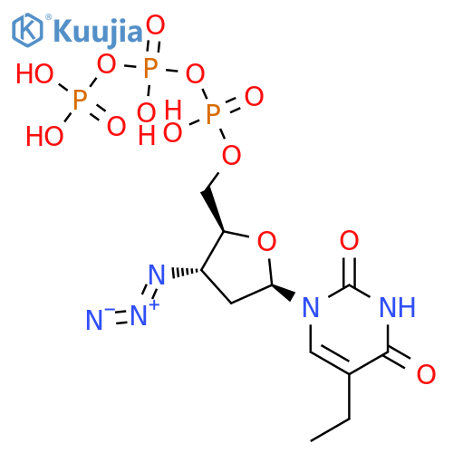 Uridine5'-(tetrahydrogen triphosphate), 3'-azido-2',3'-dideoxy-5-ethyl- (9CI) structure