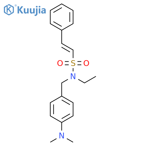 (E)-N-[[4-(dimethylamino)phenyl]methyl]-N-ethyl-2-phenylethenesulfonamide structure