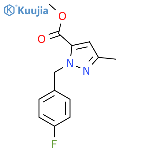 Methyl 1-(4-fluorobenzyl)-3-methyl-1h-pyrazole-5-carboxylate structure