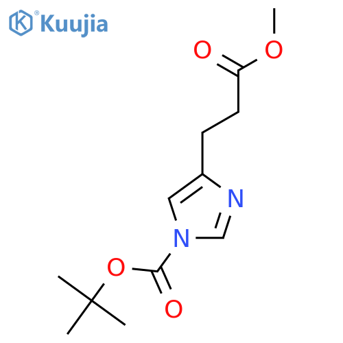 2-methyl-2-propanyl 4-(3-methoxy-3-oxopropyl)-1h-imidazole-1-carb Oxylate structure