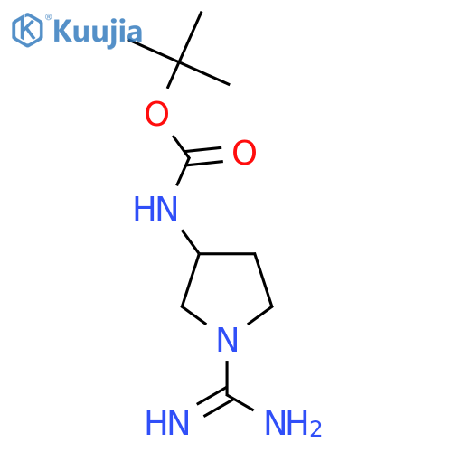 tert-butyl N-(1-carbamimidoylpyrrolidin-3-yl)carbamate structure