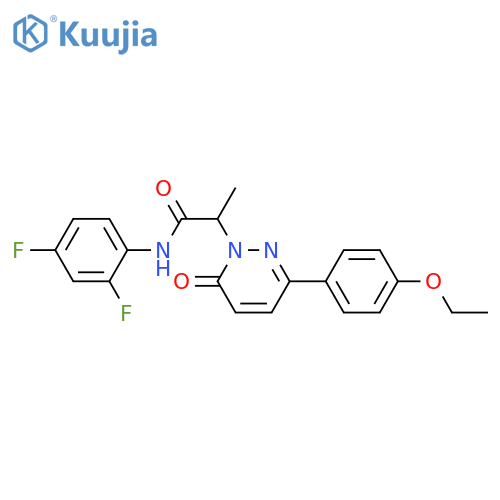 N-(2,4-difluorophenyl)-2-3-(4-ethoxyphenyl)-6-oxo-1,6-dihydropyridazin-1-ylpropanamide structure