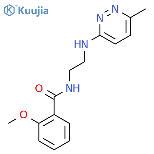 2-methoxy-N-{2-(6-methylpyridazin-3-yl)aminoethyl}benzamide structure