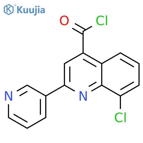 8-Chloro-2-pyridin-3-ylquinoline-4-carbonyl chloride hydrochloride structure