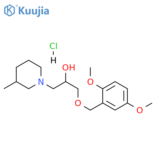 1-[(2,5-dimethoxyphenyl)methoxy]-3-(3-methylpiperidin-1-yl)propan-2-ol hydrochloride structure