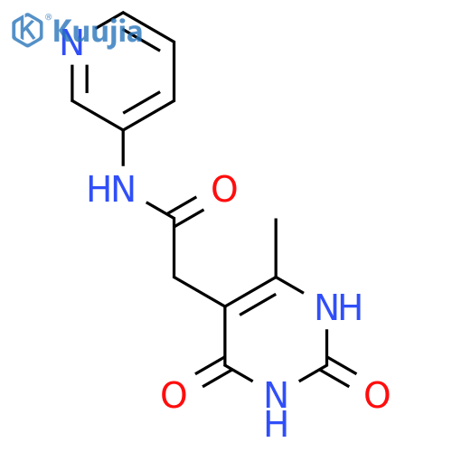 2-(6-methyl-2,4-dioxo-1,2,3,4-tetrahydropyrimidin-5-yl)-N-(pyridin-3-yl)acetamide structure