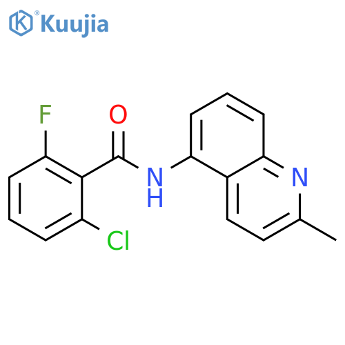 2-chloro-6-fluoro-N-(2-methylquinolin-5-yl)benzamide structure