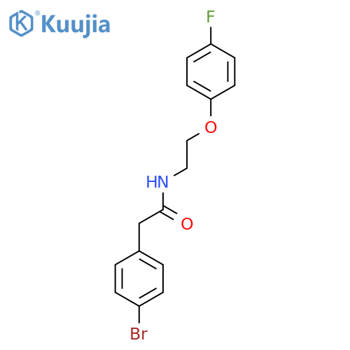 2-(4-bromophenyl)-N-2-(4-fluorophenoxy)ethylacetamide structure