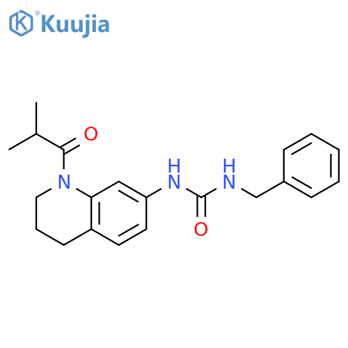 1-benzyl-3-1-(2-methylpropanoyl)-1,2,3,4-tetrahydroquinolin-7-ylurea structure