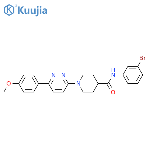 N-(3-bromophenyl)-1-[6-(4-methoxyphenyl)pyridazin-3-yl]piperidine-4-carboxamide structure
