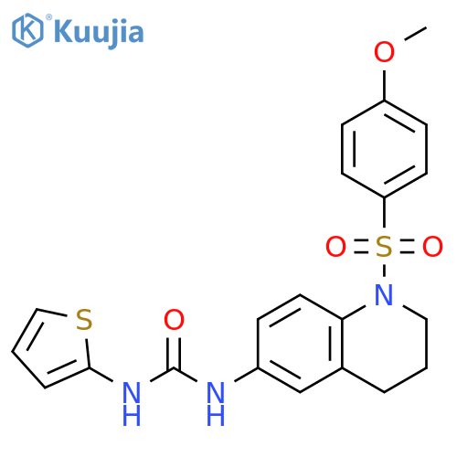 1-1-(4-methoxybenzenesulfonyl)-1,2,3,4-tetrahydroquinolin-6-yl-3-(thiophen-2-yl)urea structure