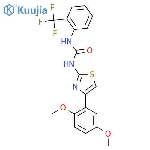 3-4-(2,5-dimethoxyphenyl)-1,3-thiazol-2-yl-1-2-(trifluoromethyl)phenylurea structure