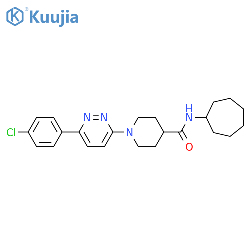 1-6-(4-chlorophenyl)pyridazin-3-yl-N-cycloheptylpiperidine-4-carboxamide structure