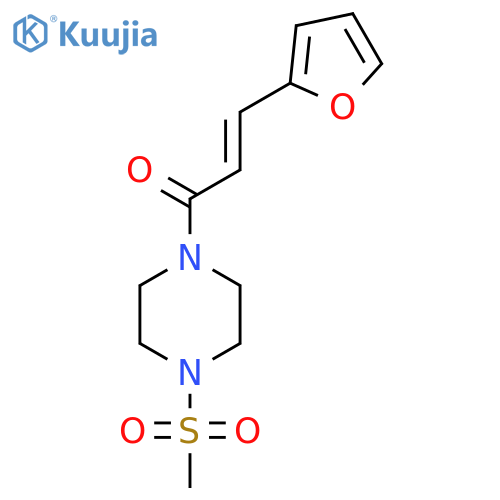 (2E)-3-(furan-2-yl)-1-(4-methanesulfonylpiperazin-1-yl)prop-2-en-1-one structure