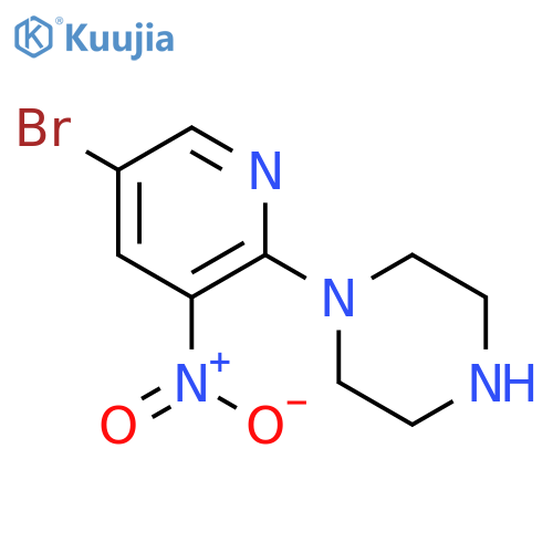1-(5-Bromo-3-nitropyridin-2-yl)piperazine structure