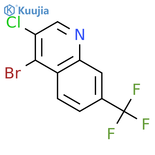 4-BROMO-3-CHLORO-7-(TRIFLUOROMETHYL)QUINOLINE structure