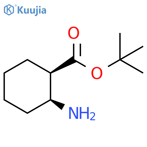 Cyclohexanecarboxylic acid, 2-amino-, 1,1-dimethylethyl ester, (1R,2S)-rel- structure
