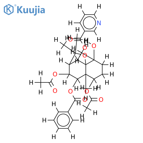 (1R,4S,5S,6R,7R,8S,9R,10S)-1,8-diacetoxy-9-benzoyloxy-4-hydroxy-6-nicotinoyloxydihydro-beta-agarofuran structure