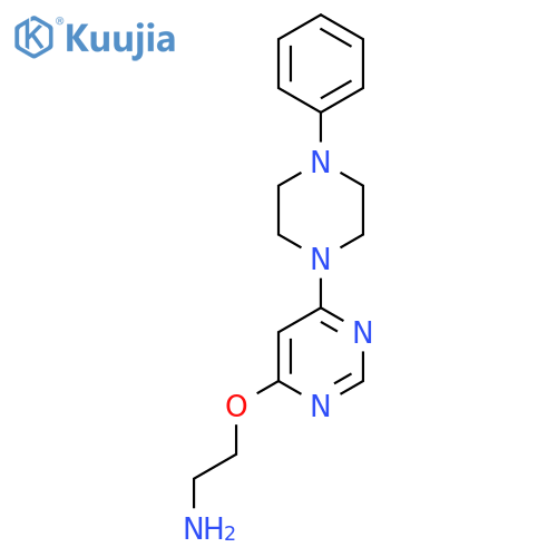 (2-{[6-(4-phenylpiperazin-1-yl)pyrimidin-4-yl]oxy}ethyl)amine structure