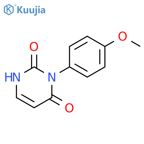 3-(4-methoxyphenyl)-1,2,3,4-tetrahydropyrimidine-2,4-dione structure