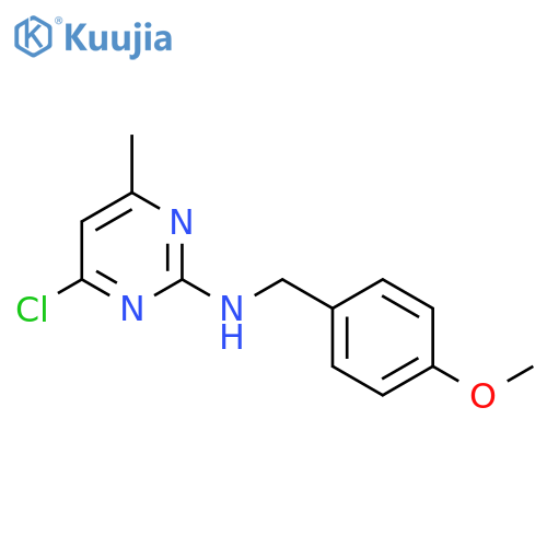 4-chloro-N-(4-methoxybenzyl)-6-methylpyrimidin-2-amine structure