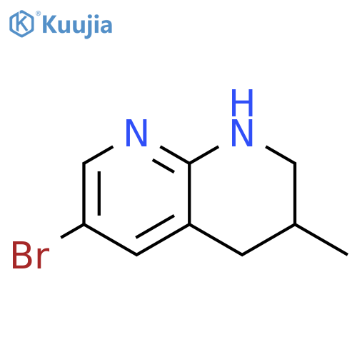 6-Bromo-3-methyl-1,2,3,4-tetrahydro-1,8-naphthyridine structure
