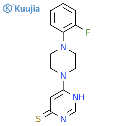 6-[4-(2-fluorophenyl)piperazin-1-yl]pyrimidine-4-thiol structure