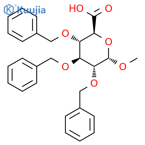 Methyl 2,3,4-Tris-O-(phenylmethyl)-a-D-Glucopyranosiduronic Acid structure