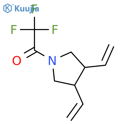 Ethanone,1-[(3R,4R)-3,4-diethenyl-1-pyrrolidinyl]-2,2,2-trifluoro-, rel- structure