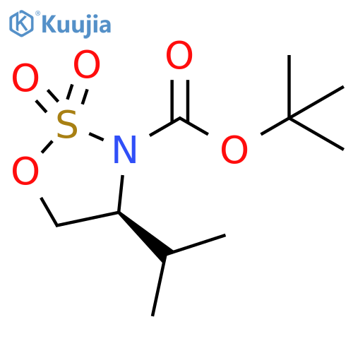 tert-butyl (4S)-4-isopropyl-2,2-dioxo-oxathiazolidine-3-carboxylate structure
