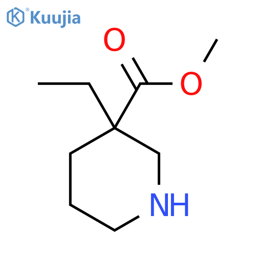 methyl 3-ethylpiperidine-3-carboxylate structure