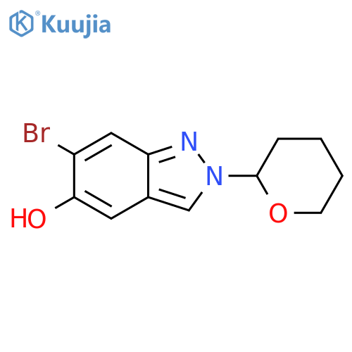 6-bromo-2-(oxan-2-yl)-2H-indazol-5-ol structure