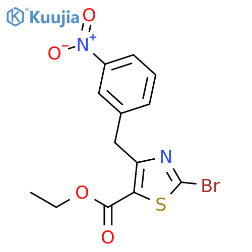 Ethyl 2-bromo-4-(3-nitrobenzyl)-1,3-thiazole-5-carboxylate structure