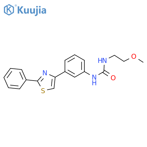 3-(2-methoxyethyl)-1-[3-(2-phenyl-1,3-thiazol-4-yl)phenyl]urea structure