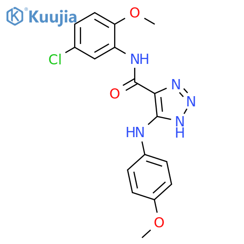 N-(5-Chloro-2-methoxyphenyl)-5-[(4-methoxyphenyl)amino]-1H-1,2,3-triazole-4-carboxamide structure