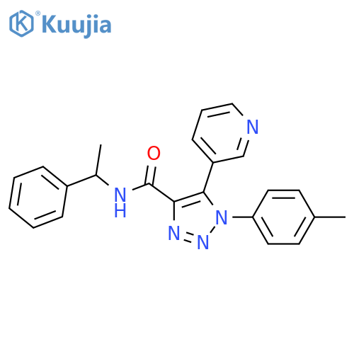 1-(4-methylphenyl)-N-(1-phenylethyl)-5-(pyridin-3-yl)-1H-1,2,3-triazole-4-carboxamide structure