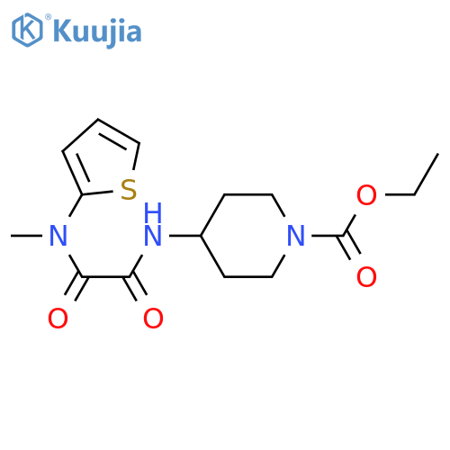 ethyl 4-({(thiophen-2-yl)methylcarbamoyl}formamido)piperidine-1-carboxylate structure