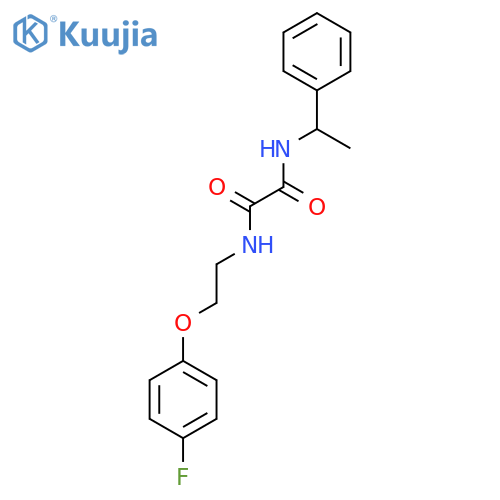 N'-2-(4-fluorophenoxy)ethyl-N-(1-phenylethyl)ethanediamide structure
