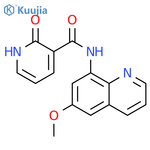 N-(6-methoxyquinolin-8-yl)-2-oxo-1,2-dihydropyridine-3-carboxamide structure