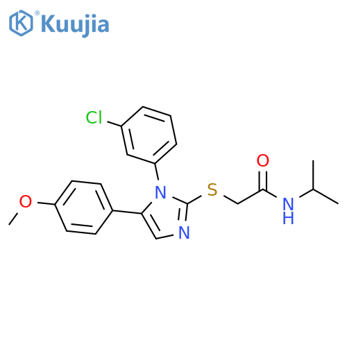 2-{[1-(3-chlorophenyl)-5-(4-methoxyphenyl)-1H-imidazol-2-yl]sulfanyl}-N-(propan-2-yl)acetamide structure