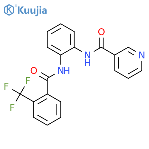 N-{2-2-(trifluoromethyl)benzamidophenyl}pyridine-3-carboxamide structure