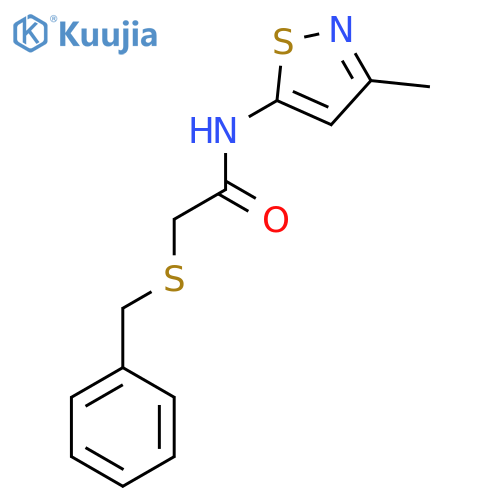 2-(benzylsulfanyl)-N-(3-methyl-1,2-thiazol-5-yl)acetamide structure