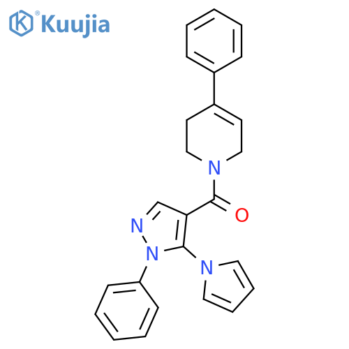 4-phenyl-1-1-phenyl-5-(1H-pyrrol-1-yl)-1H-pyrazole-4-carbonyl-1,2,3,6-tetrahydropyridine structure