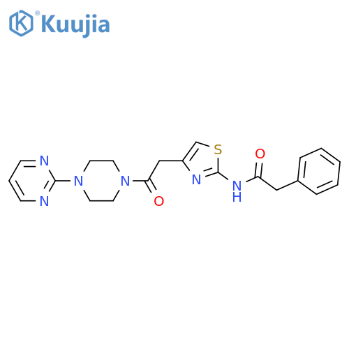 N-(4-{2-oxo-2-[4-(pyrimidin-2-yl)piperazin-1-yl]ethyl}-1,3-thiazol-2-yl)-2-phenylacetamide structure