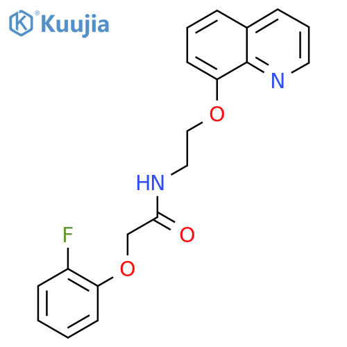 2-(2-fluorophenoxy)-N-2-(quinolin-8-yloxy)ethylacetamide structure